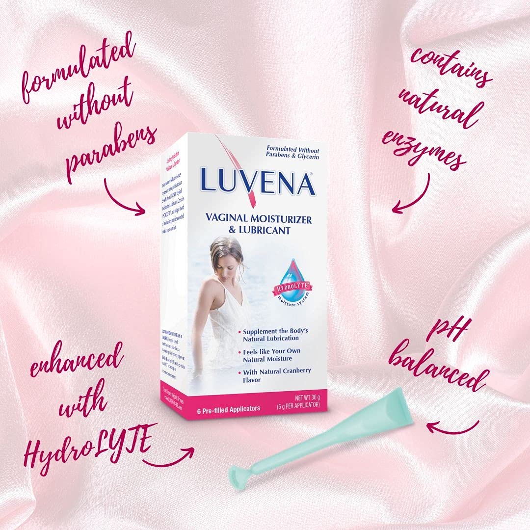 LUVENA Vaginal Moisturizer for Women, Long-Lasting, Intimate Care, Feminine Hydration, Menopause Support, Relieve Dryness & Irritation, Pre-Filled Applicators, pH Balanced, Water-Based, 30g (1 pack) LUVENA buy supplements Au