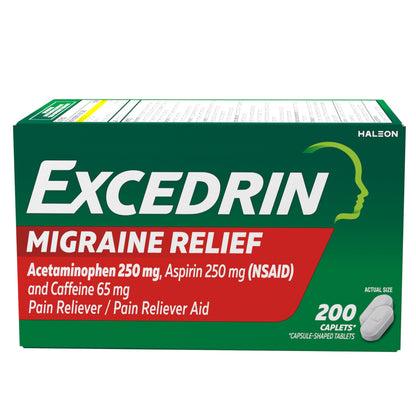 Excedrin Migraine Relief Caplets to Alleviate Migraine Symptoms - 200 Count Excedrin buy supplements Au