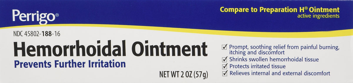 Hemorrhoidal Pain Relief Ointment Generic for Preparation H 2 oz (57g) Per Tube, 2 Ounce (Pack of 3) PERRIGO PHARMACEUTICALS CompanyBuy Supplements Australia