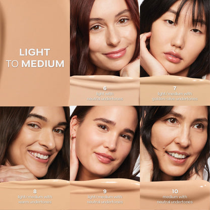 Saie Slip Tint Radiant Cream Concealer & All-Over Face Makeup - Concealer for Dark Circles, Redness & Blemishes - Lightweight Makeup Made with Hydrating Hyaluronic Acid - Shade 6 (0.17 oz) SaieBuy Supplements Australia