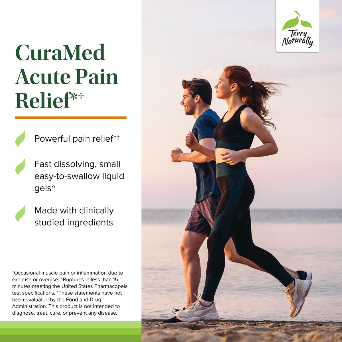 Terry Naturally CuraMed Acute Pain Relief - Supplement with BCM-95 Curcumin & BOS-10 Boswellia - Black Sesame Seed Oil to Support Relief of Occasional Discomfort - 60 Liquid Gels Terry NaturallyBuy Supplements Australia
