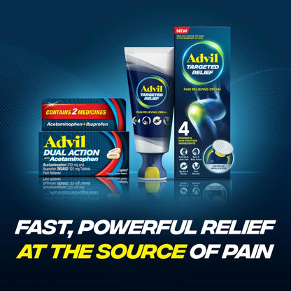 Advil Dual Action With Acetaminophen And Ibuprofen (2 Dose Equivalent) For 8 Hour Pain Relief, Coated 144 Ct Caplets And 2 Ct. Sample Of Advil PM AdvilBuy Supplements Australia