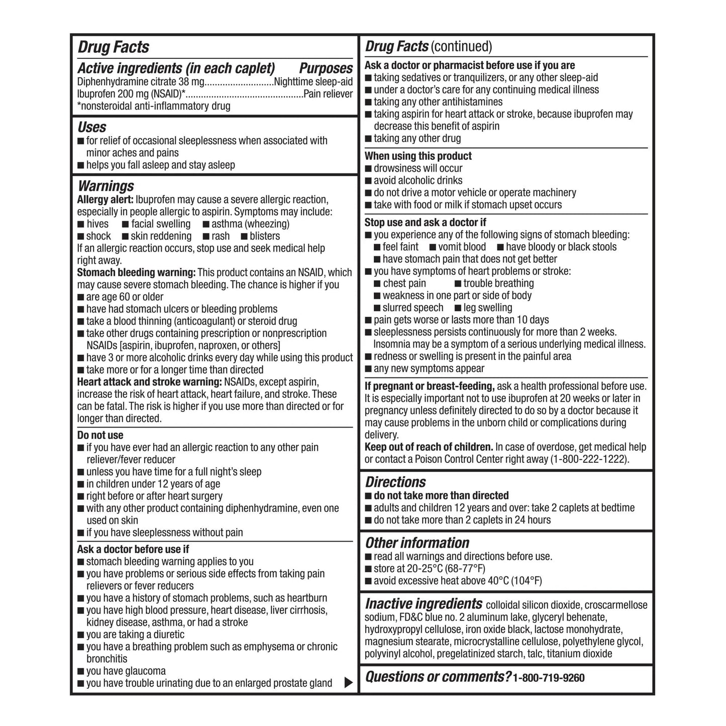 GoodSense Ibuprofen PM, Ibuprofen 200 mg and Diphenhydramine Citrate 38 mg Tablets, Pain Reliever and Nighttime Sleep-Aid GoodSenseBuy Supplements Australia