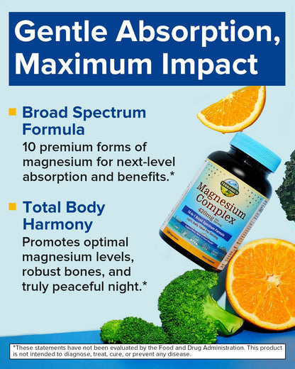 Terranics Magnesium Complex Supplement 420mg, 10-in-1 Full-Spectrum Formula, Glycinate, Citrate, Malate & More, Max Absorption, Bone and Heart Support, 120 Veggie Caps Terranics buy supplements Au