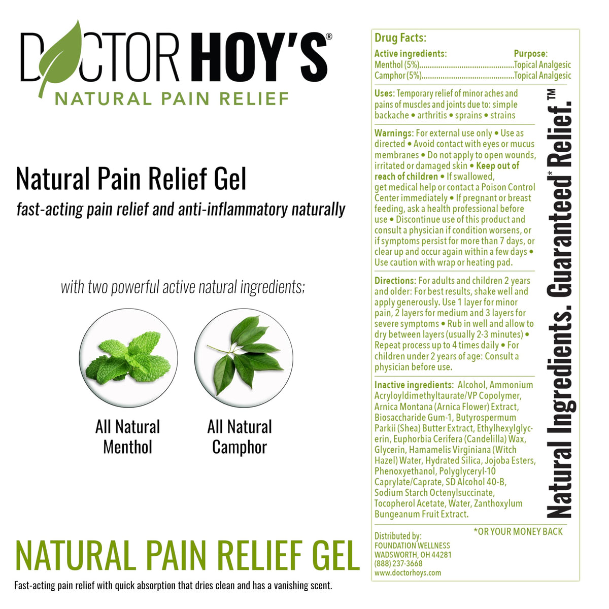 DOCTOR HOY'S Natural Pain Relief Gel and Arnica Boost Recovery Cream, Clean, Safe, Effective Natural Pain Relief and Anti-Inflammatory, 3 oz Combo Pk DOCTOR HOY'SBuy Supplements Australia