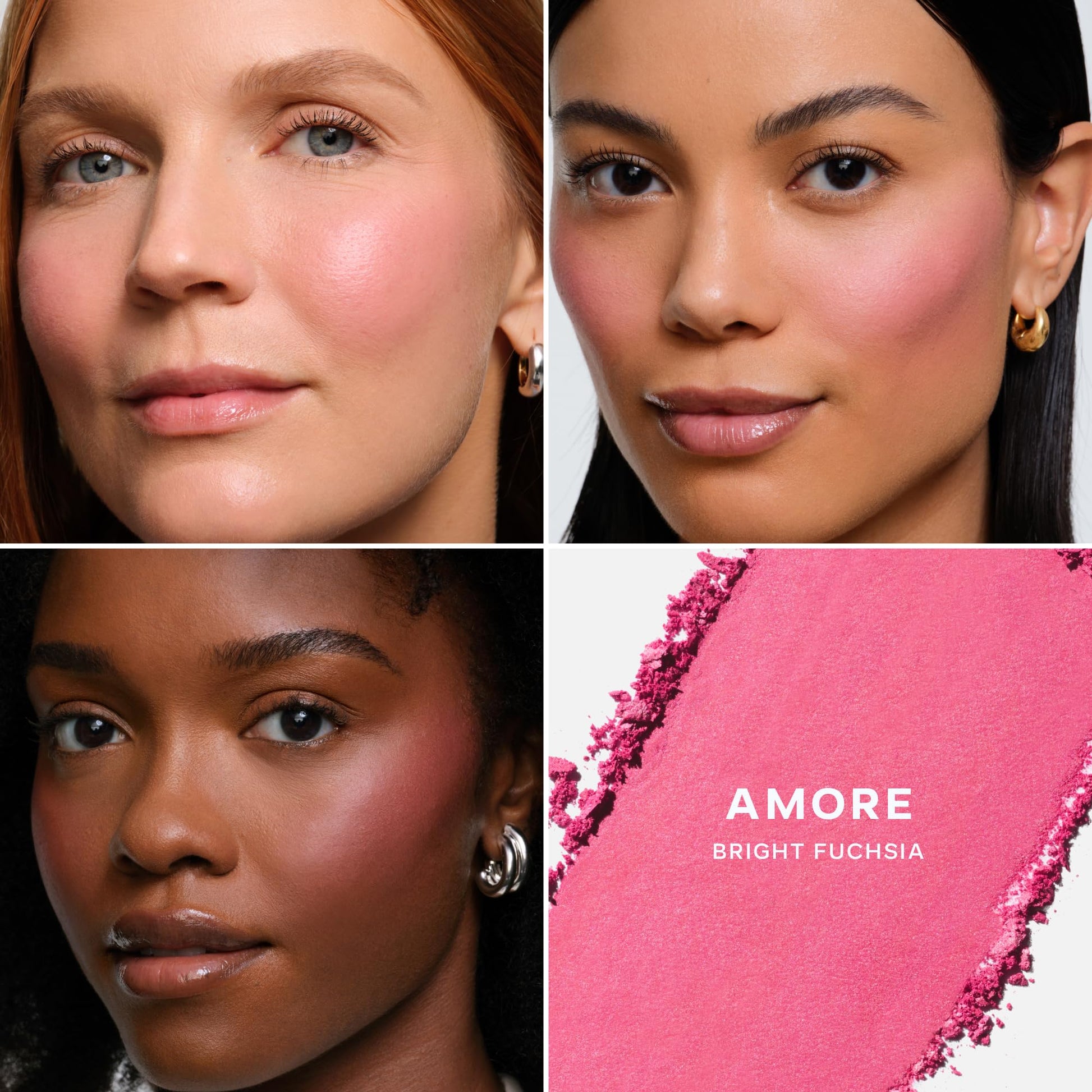 Saie Blush & Brush Duo - SuperSuede Baked Blush in Amore (.01 oz) & Powder Blush Brush - Talc-Free, Moisturizing Blush with Vegan, Fluffy Brush for Seamless Application SaieBuy Supplements Australia