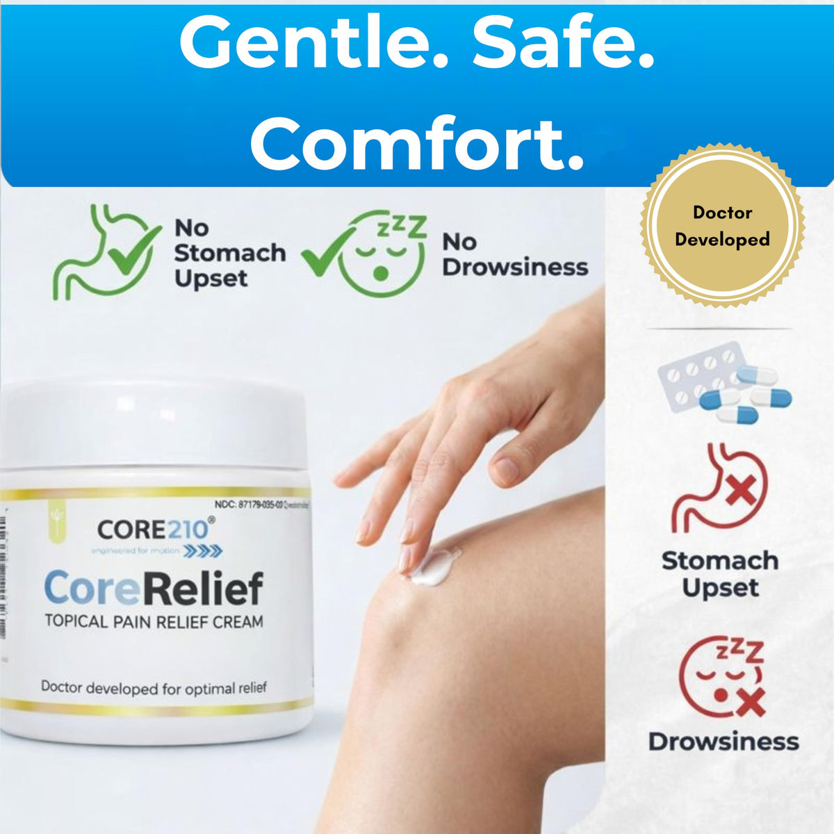 CopperJoint CoreRelief 2oz - Joint Pain Relief Cream for Knee, Neck, Hip, Shoulder & Simple Backache, Arthritis Cream Pain Reliever, Daily Cooling Non-Greasy Menthol Sore Muscle Rub CopperJointBuy Supplements Australia