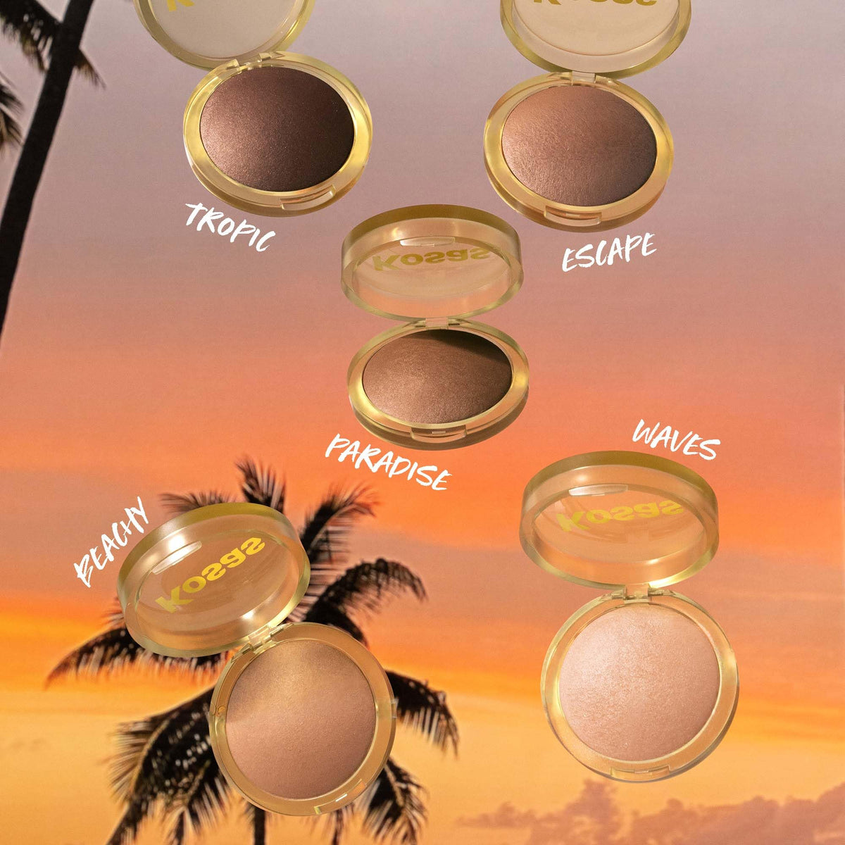 Kosas Sun Show Glowy Warmth Baked Bronzer - Contouring Powder for Cheekbones, Nose & Jawline - Enriched with Concentrated Fatty Acids - Talc-Free, Vegan & Hypoallergenic - Escape KosasBuy Supplements Australia