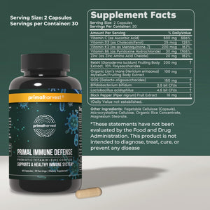 Primal Harvest Immune Defense 10-in-1 Supplement with Probiotics, Zinc, and Vitamins C, D3, K2, B6 Daily Immune Support for Adults Primal Harvest buy supplements Au