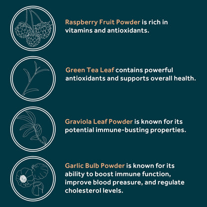 Immuni - Immune Support - Vitamin Supplement for Cold & Flu Relief - Natural Immunity System Booster - Vitamin C & E, Rasberry Fruit Powder, Green Tea Leaf, Olive leaf, and more - 30 Capsules OWL Balance buy supplements Au