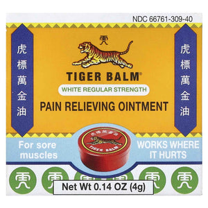 Tiger Balm Pain Relieving Ointment White Regular Strength, 0.15 Ounce