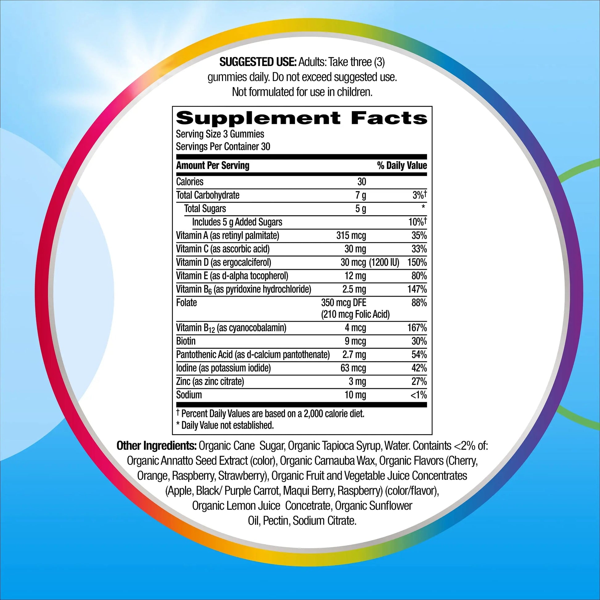 Centrum Men's Organic Multigummies, Men's Multivitamin Gummies, Organic Multivitamin for Men with Essential Nutrients Centrum