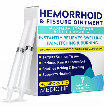 Hemorrhoid Treatment | Hemorrhoid Ointment | Hemorrhoid & Fissure Ointment | 7 Pre-Filled Applicators | Fast & Effective Relief | Reduces Swelling, Itching & Discomfort | Advanced Formula Terramed Just Think ComfortBuy Supplements Australia