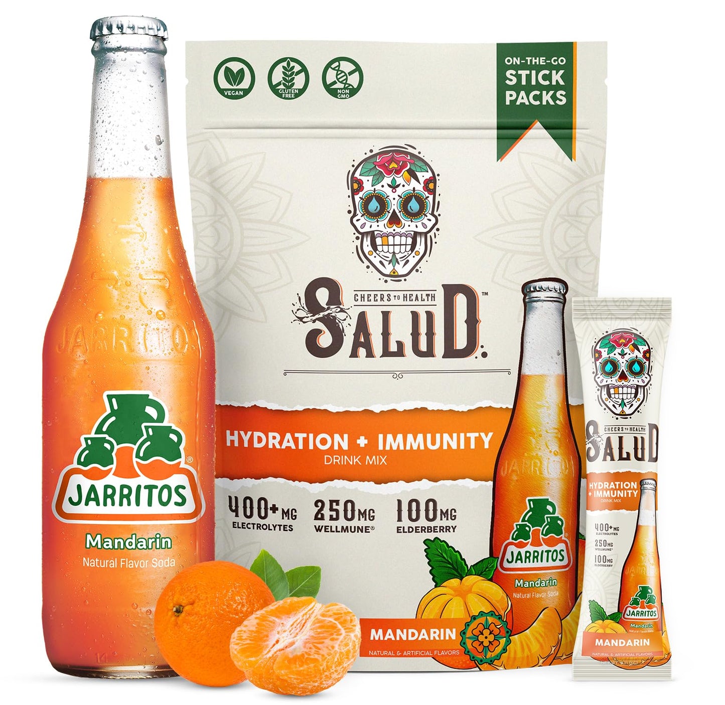 Salud 2-in-1 Hydration + Immunity Drink Mix, Cucumber Lime | Electrolytes Powder, Agua Fresca, Elderberry, Dairy & Soy Free, Non-GMO, Gluten Free, Vegan, 1g Sugar (15 Servings)