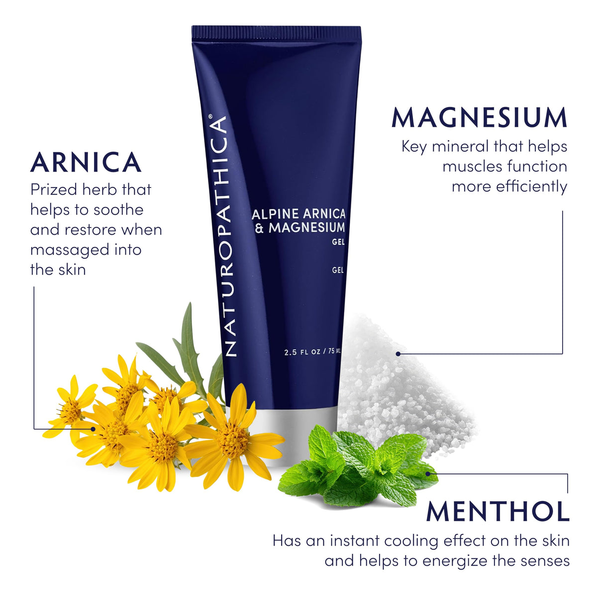 Naturopathica Alpine Arnica & Magnesium Gel, Cooling Massage Gel with Menthol for Muscle Discomfort and Relaxation, 2.5 fl oz NaturopathicaBuy Supplements Australia