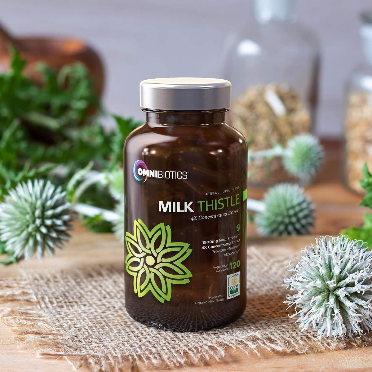 Milk Thisle Capsules + Organic Turmeric Curcumin + Liver Detox Supplement
