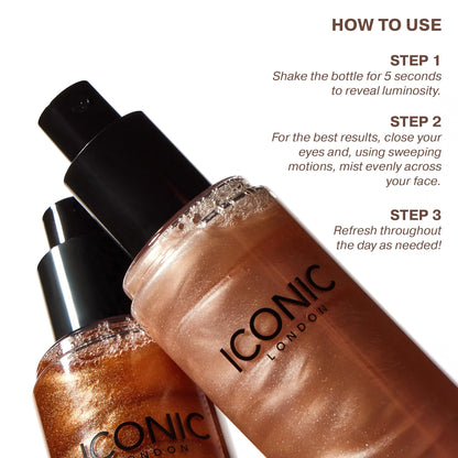 ICONIC LONDON Prep-Set-Glow | Hydrating + Setting + Glowing Spray, 3-in-1 Formula for a Dewy, Radiant Finish, Cruelty-Free, Vegan Makeup, 4.22 Fl oz ICONIC LONDONBuy Supplements Australia