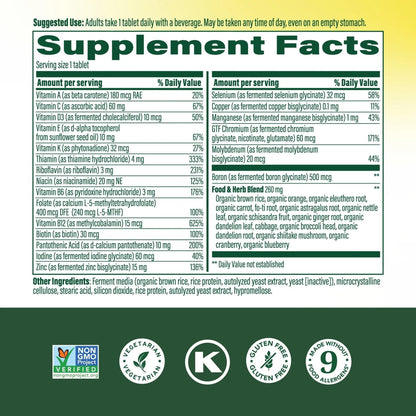MegaFood One Daily Mens Multivitamins - Multivitamin for Men - Vitamin C, Vitamin D3 & Vitamin B12 - Muscle, Energy Metabolism & Immune Support MegaFood