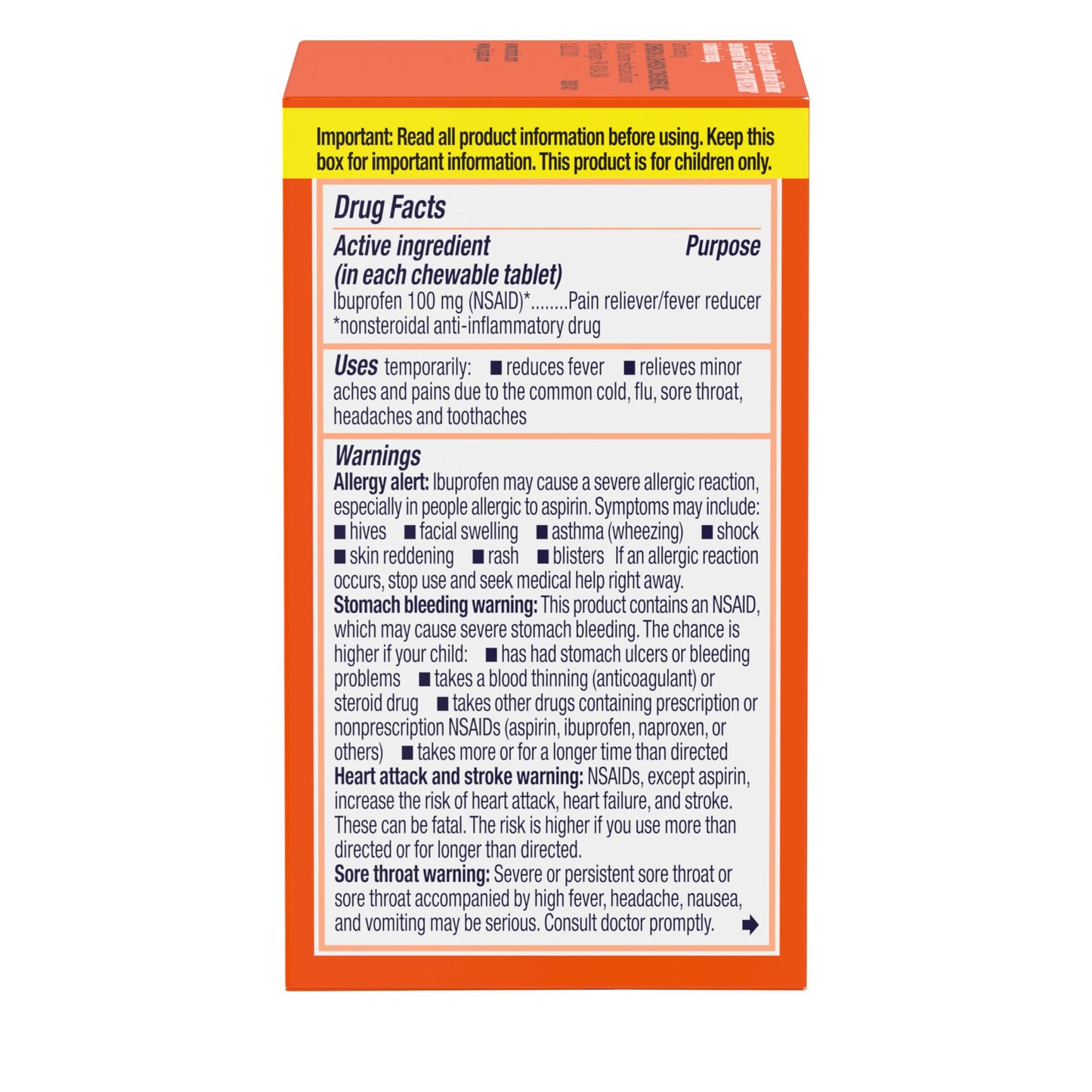 Motrin Children's Dye-Free Chewable Tablets with Ibuprofen, Kids' Fever Reducer & Pain Reliever for Sore Throat, Fever, Toothache & Pain Relief, Grape Flavor, 24 Ct Motrin buy supplements Au