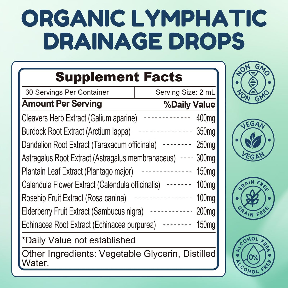 NaSeny Lymphatic Drainage Drops, 9 IN1 Lymphatic Drainage Supplements for Detox & Cleanse, Immune System Support with Echinacea, Elderberry, Dandelion, Arctium Lappa, 2 FL OZ NaSeny buy supplements Au