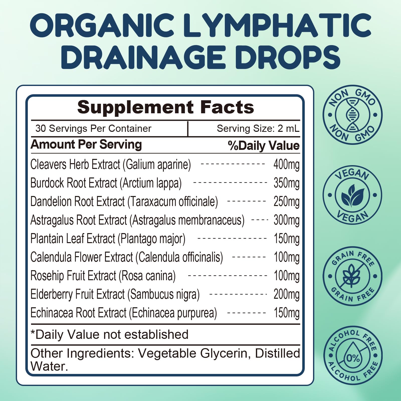 NaSeny Lymphatic Drainage Drops, 9 IN1 Lymphatic Drainage Supplements for Detox & Cleanse, Immune System Support with Echinacea, Elderberry, Dandelion, Arctium Lappa, 2 FL OZ NaSeny buy supplements Au