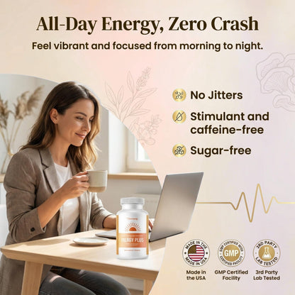 InergyPLUS | Energy Vitamins for Women, Fatigue, Natural Energy Supplements for Focus | Vitamin B12, Folic Acid, Rhodiola Rosea, Cordyceps, CoQ10, Caffeine Free | Packaging Vary | 60 Ct BB Company buy supplements Au