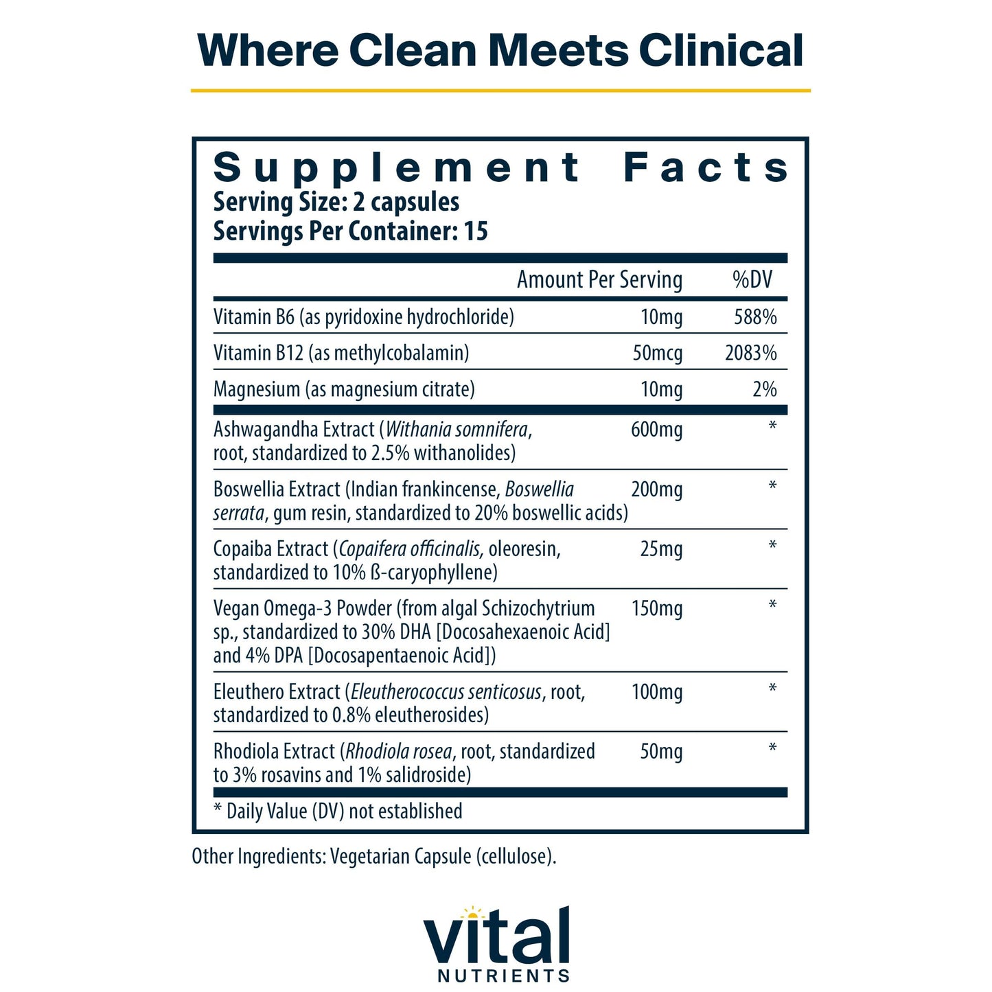 Vital Nutrients Cortisol Balance | Vegan Adrenal Support Supplements | Cortisol Manager Supports Energy & Stress Levels | Ashwagandha & Magnesium for Relaxation | Gluten, Dairy, Soy Free | 90 Capsules Vital Nutrients buy supplements Au