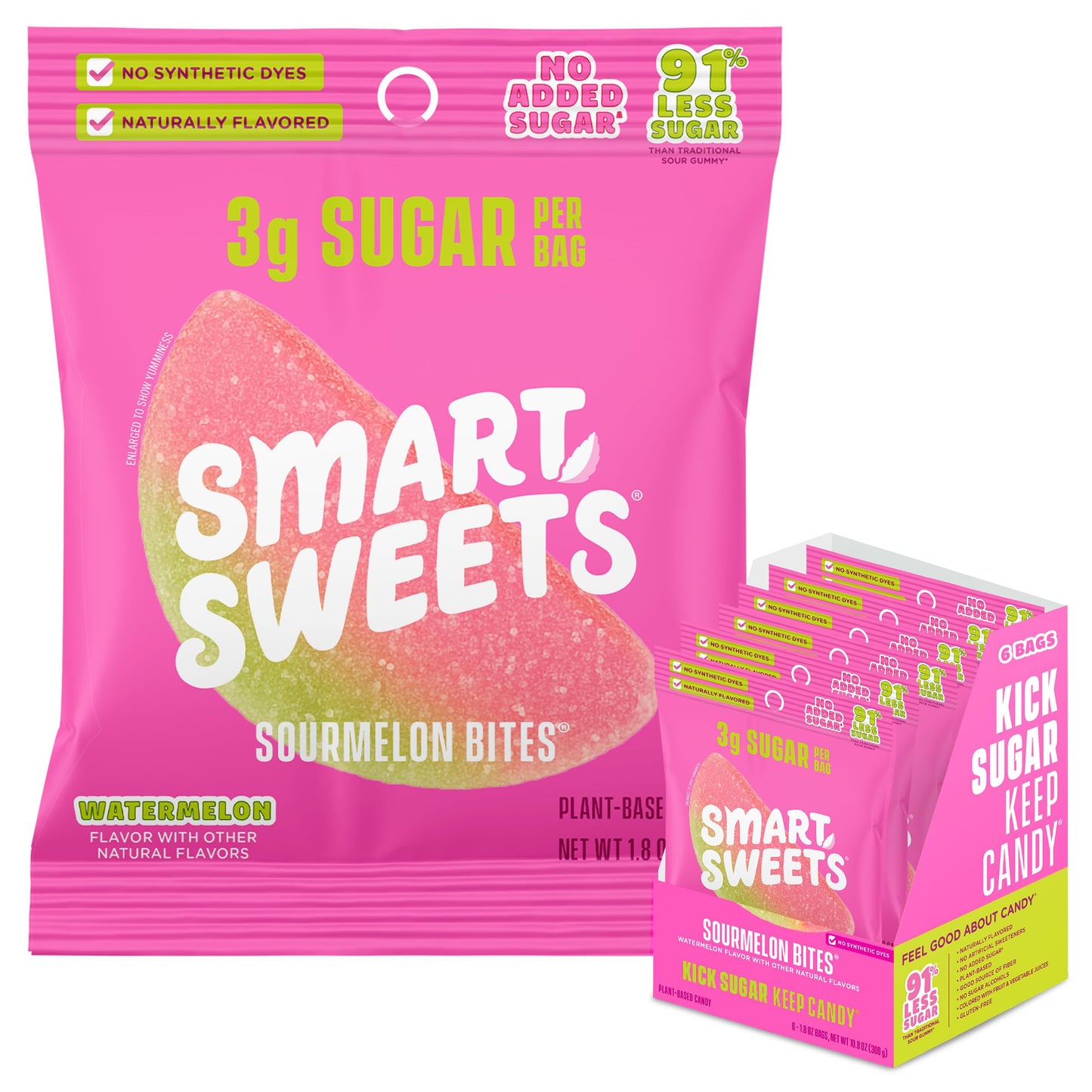 SmartSweets Sweet Fish, Low Sugar Gummy Candy (3g), Low Calorie (130), Gluten-Free -1.8oz (Pack of 6) Packaging may vary | Gluten Free, Plant Based, Healthy Snacks For Adults & Kids, Fiber Candy, Fun Chewy Berry Flavored Gummies, Healthy Candy