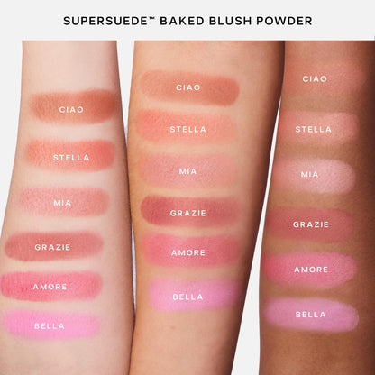 Saie Cheek Flush Duo - Dew Liquid Blush (.40 oz, Hottie), SuperSuede Baked Powder Blush (.01 oz, Stella) - Layerable, Skin-Nourishing Blushes for a Seamless Radiant Finish SaieBuy Supplements Australia