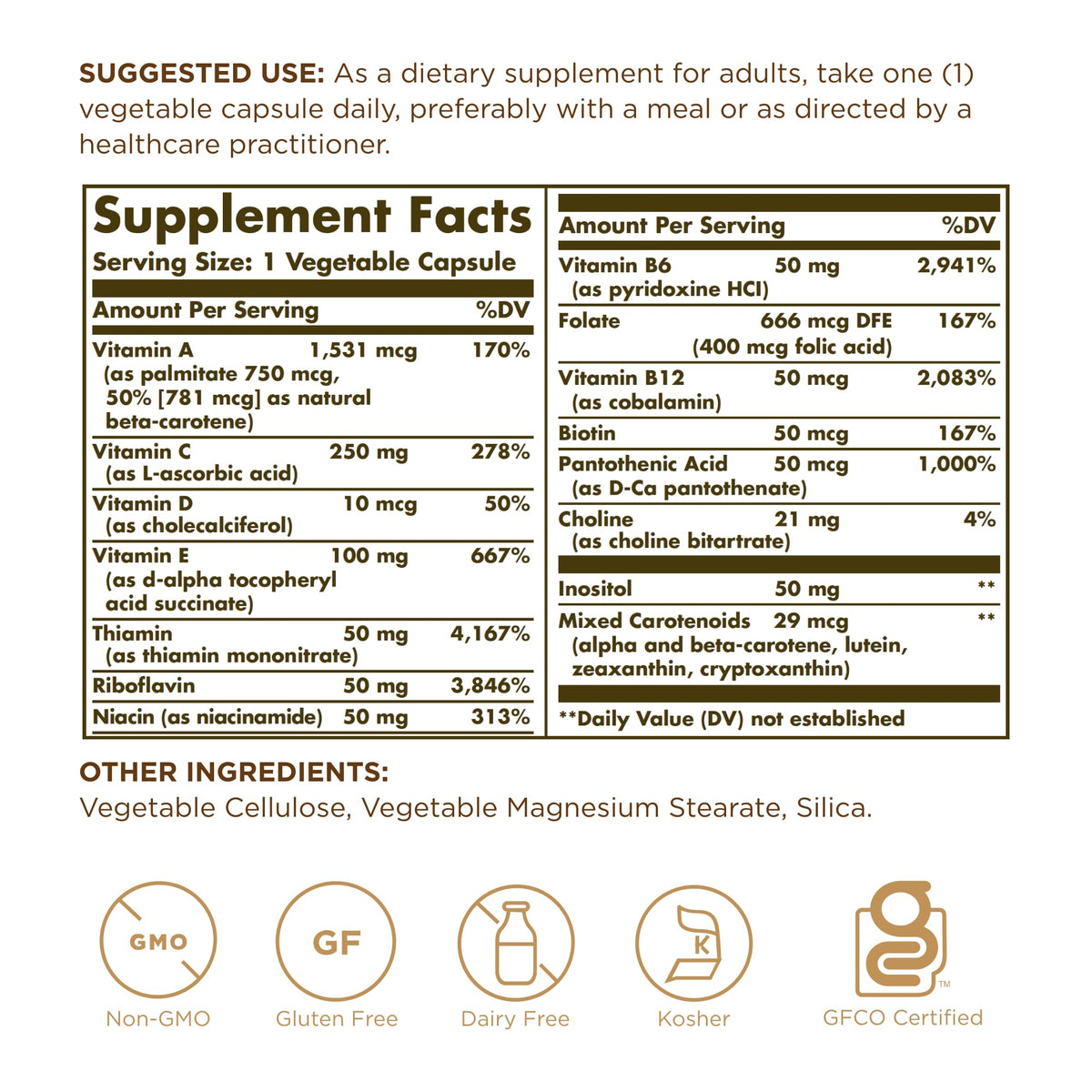Solgar - Vitamins Only, 90 veggie caps SolgarBuy Supplements Australia