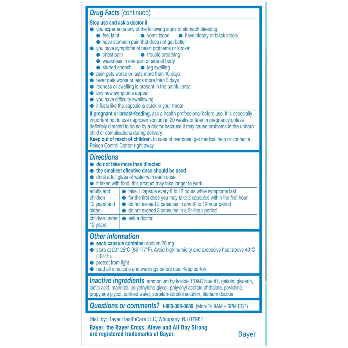 Aleve Liquid Capsules, Naproxen Sodium Capsules 220 mg (NSAID), Pain Reliever/Fever Reducer, Fast Pain Relief, 120 Count AleveBuy Supplements Australia