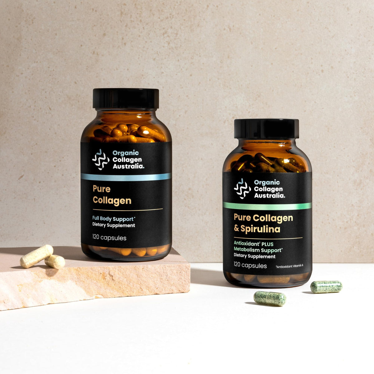 Organic Collagen Australia Pure Hydrolyzed Collagen Capsules – Bioavailable for Skin Elasticity, Hair Health, and Joint Support – Grass-Fed, Pasture-Raised, Paleo & Keto Friendly (120 Caps) Organic Collagen Australia buy supplements Au