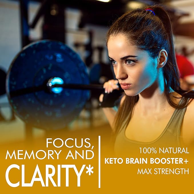 Keto Brain Booster - Brain Supplement - Focus, Concentration, Memory Neuro Supplement for Women & Men - Supports Learning, Energy, Immunity - All Natural, Non GMO, Made in USA - 60 Capsules Slim Heat buy supplements Au