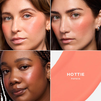 Saie Cheek Flush Duo - Dew Liquid Blush (.40 oz, Hottie), SuperSuede Baked Powder Blush (.01 oz, Stella) - Layerable, Skin-Nourishing Blushes for a Seamless Radiant Finish SaieBuy Supplements Australia