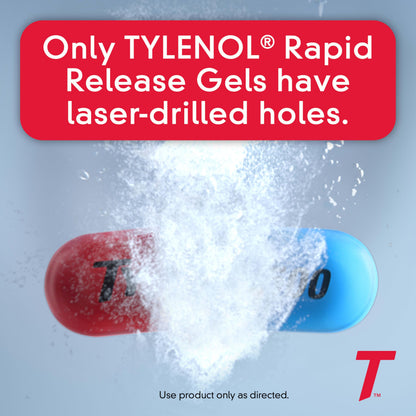 Tylenol Extra Strength Acetaminophen Rapid Release Gels, Fast, Strong Pain Relief, Fever Reducer, 500 mg Gelcaps with Laser‑Drilled Holes for Fast Release, OTC Medicine, 100 Count Tylenol buy supplements Au