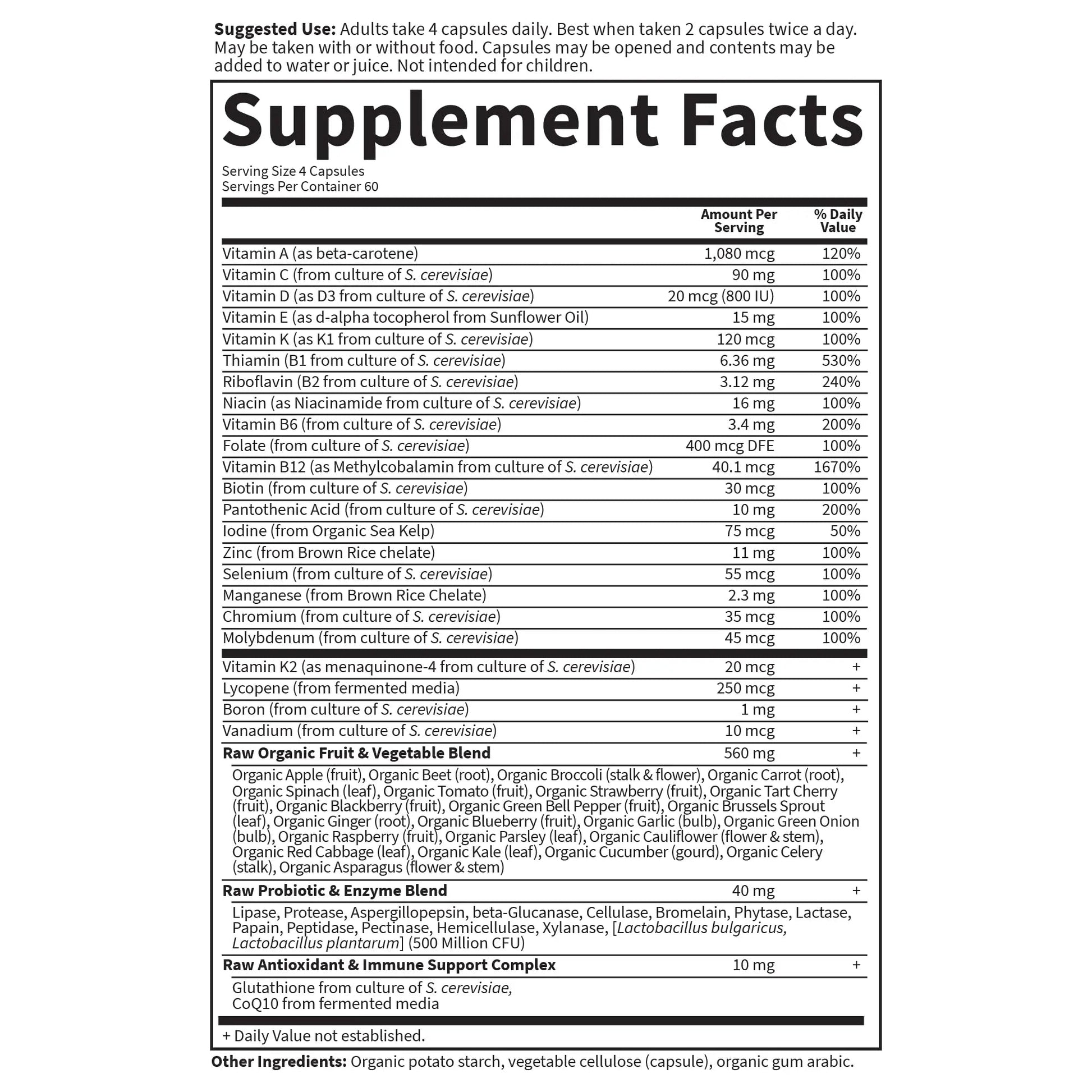 Garden of Life Vitamin Code, Whole Food Multivitamin for Men, 240 Vegetarian Capsules Garden of Life