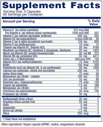 Vitanica Women's Symmetry, High Potency Daily Multivitamin, Vegan/Vegetarian, 180 Capsules Vitanica