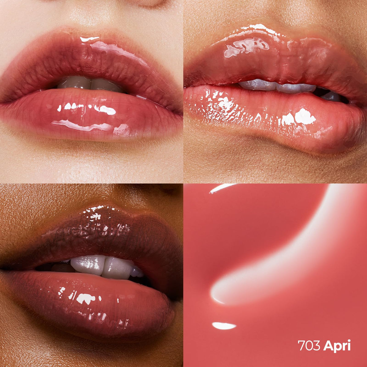 Laka Fruity Lip Glotioner, 10ml/0.33 fl.oz, Lip Gloss with High Shine Vivid Colors, Jelly tip for Hygienic & Easy Application, K-Beauty (#703 Apri) LakaBuy Supplements Australia