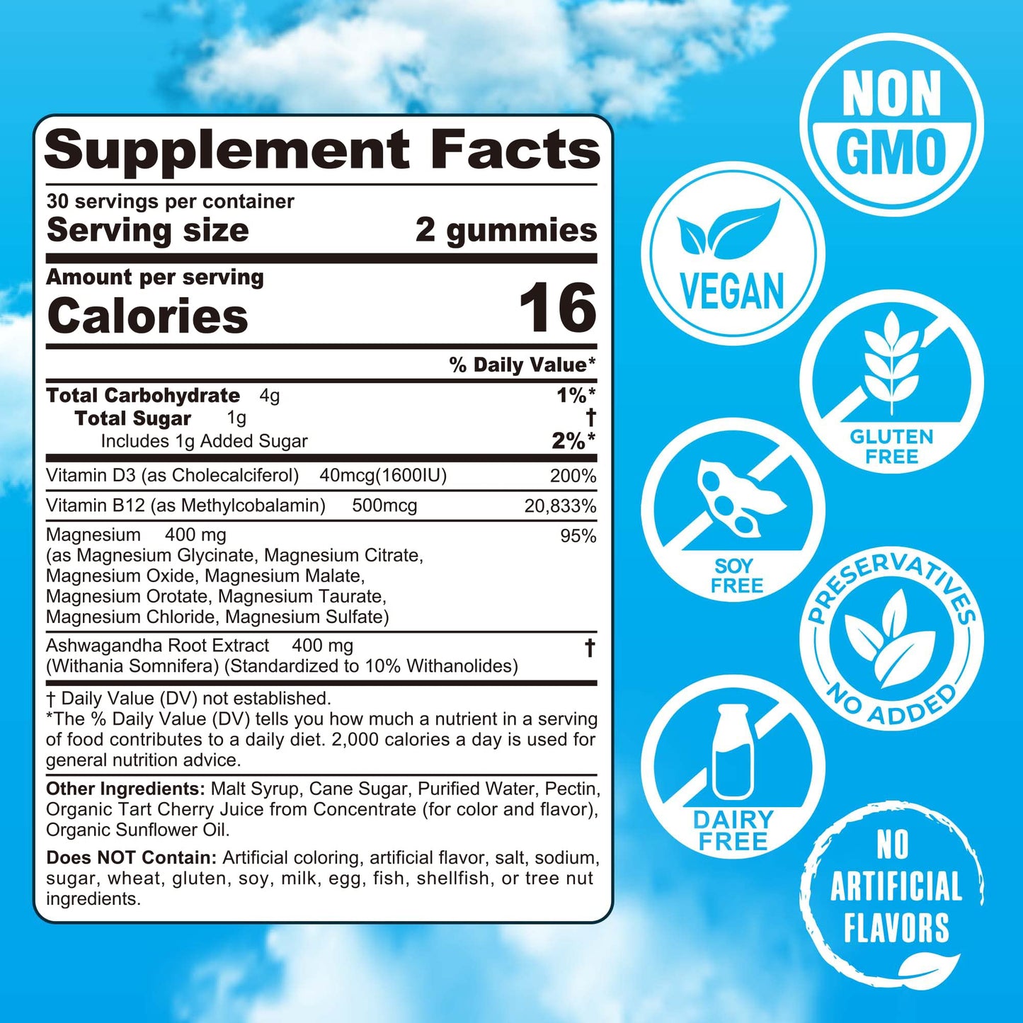 Magnesium Complex Gummies 400mg | as 8 Forms of Magnesium Glycinate, Malate, Citrate, Taurate, Oxide & More | w/Ashwagandha Extract, D3 & B12 Supports for Calm, Zzz, Mood, Muscle Cramp - Vegan 120Cts EnvyCure buy supplements Au