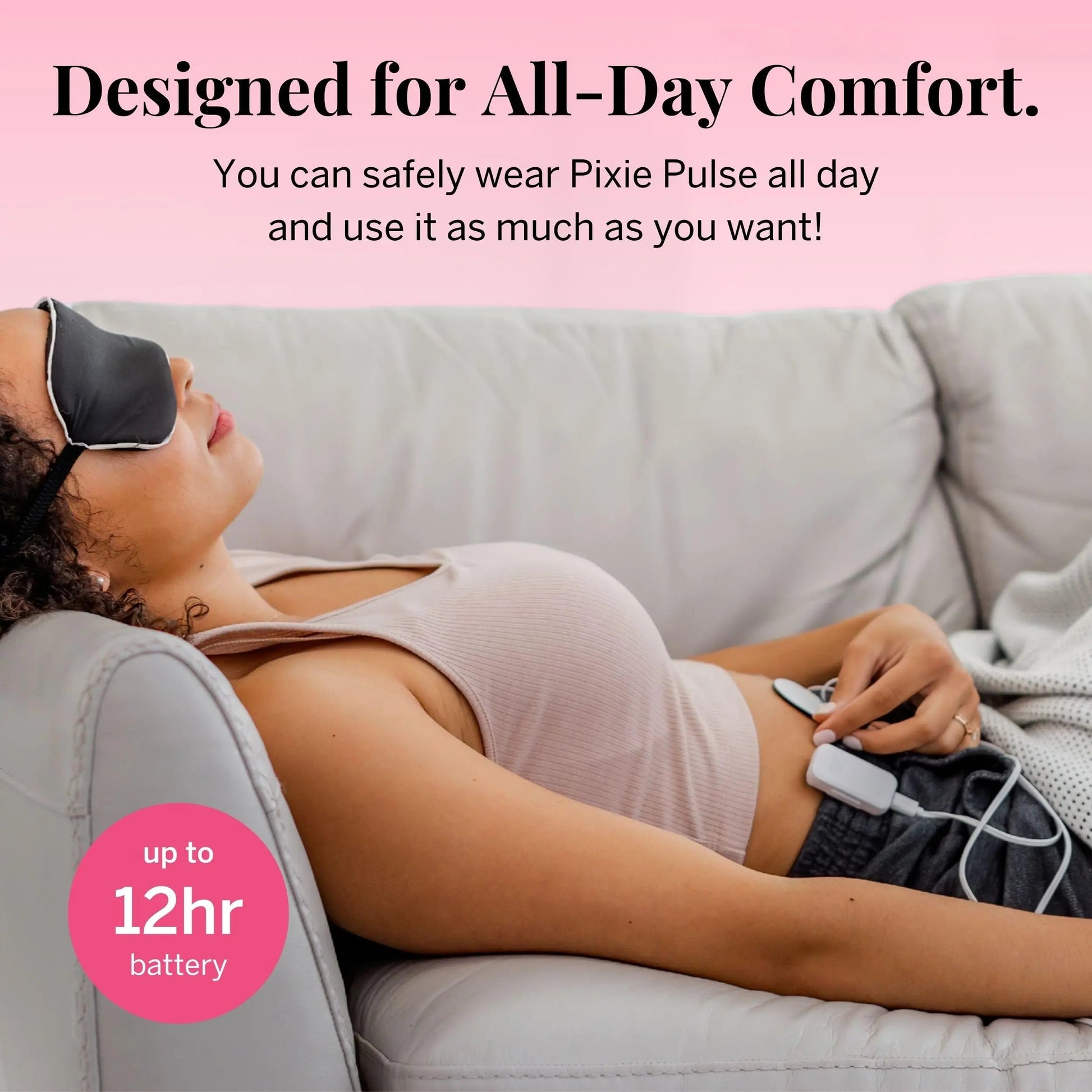 Pixie Period Pain Relief Device - Best PMS Relief Simulator with TENS Technology - Thinnest Wearable Tens Unit - Unnoticeable Under Clothes - Menstrual Cramp Comfort for Feminine Care Pixie CupBuy Supplements Australia