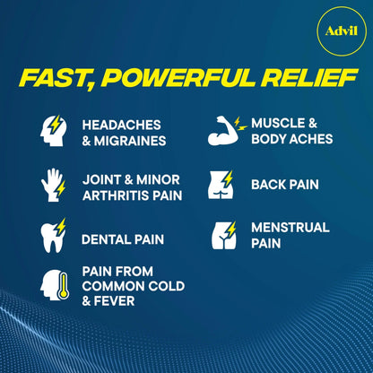 Advil Liqui-Gels Pain Reliever and Fever Reducer, Pain Medicine for Adults with Ibuprofen 200mg for Headache, Backache, Menstrual Pain and Joint Pain Relief - 200 Liquid Filled Capsules AdvilBuy Supplements Australia