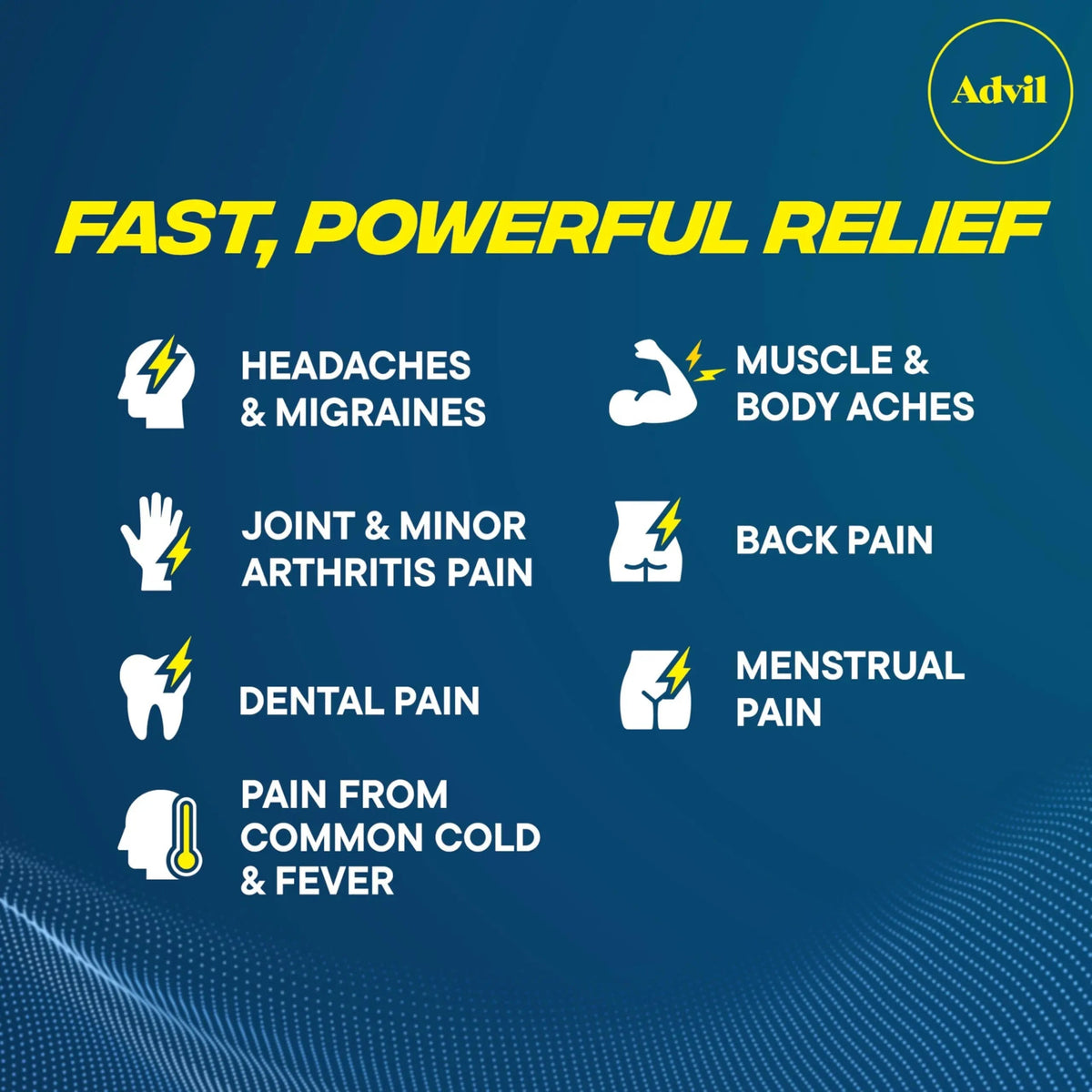 Advil Pain Reliever and Fever Reducer, Pain Relief Medicine with Ibuprofen 200mg for Headache, Backache, Menstrual Pain and Joint Pain Relief - 50x2 Coated Tablets AdvilBuy Supplements Australia