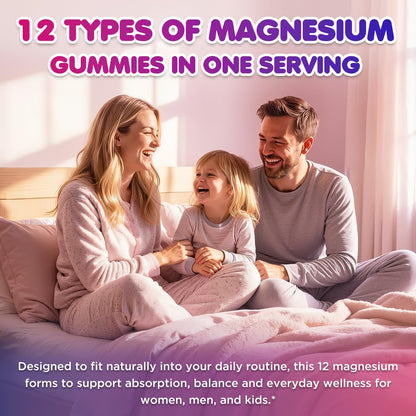 Magnesium Complex 700mg - 12 in 1 Magnesium Gummies with Glycinate, Citrate, Malate, Oxide, Taurate, Aspartate, Orotate - Supports Relaxation, Muscle & Heart - Sugar Free Strawberry 120 Count ReviNutra buy supplements Au