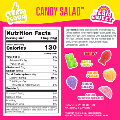 SmartSweets Sweet Fish, Low Sugar Gummy Candy (3g), Low Calorie (130), Gluten-Free -1.8oz (Pack of 6) Packaging may vary | Gluten Free, Plant Based, Healthy Snacks For Adults & Kids, Fiber Candy, Fun Chewy Berry Flavored Gummies, Healthy Candy