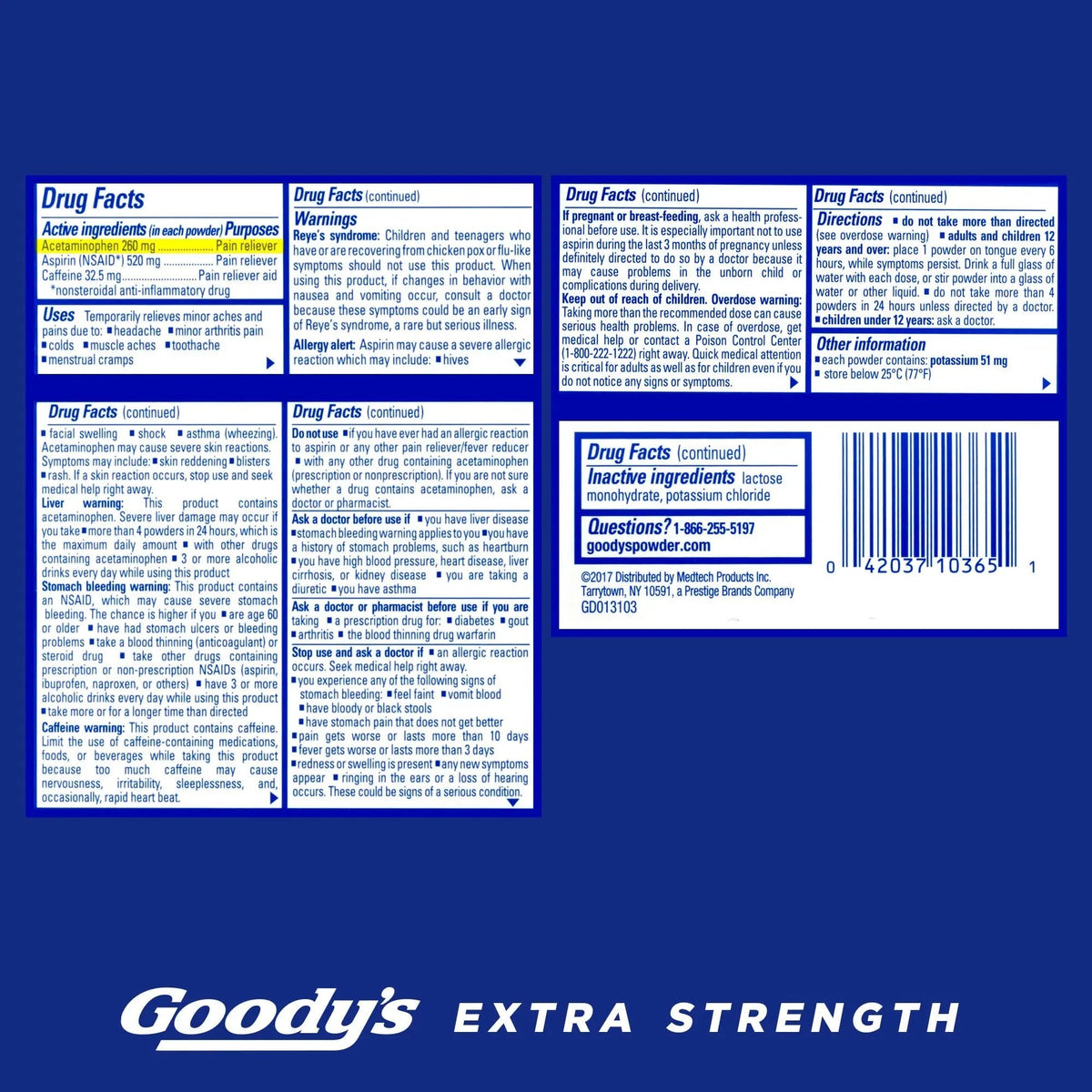Goody’s Headache Powder Extra Strength Pain Relief, Triple Action Headache Relief with Aspirin, Acetaminophen & Caffeine, 24 Count Goody'sBuy Supplements Australia
