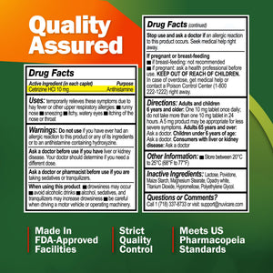 Nuvicare 24-Hour Allergy Medicine - Cetirizine Hydrochloride 10mg Tablets - Compare to the Active Ingredient in Zyrtec Antihistamine Meds - Generic Allergy Pills for All Day Allergy Relief (100 Count) NUVICARE buy supplements Au
