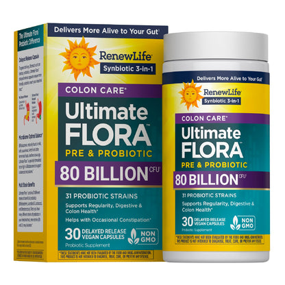 Renew Life Extra Care Digestive Probiotic 50 Billion CFU | 90 Vegetarian Capsules | Supports Digestive, Immune & Respiratory Health | Dairy, Soy and Gluten Free Supplement