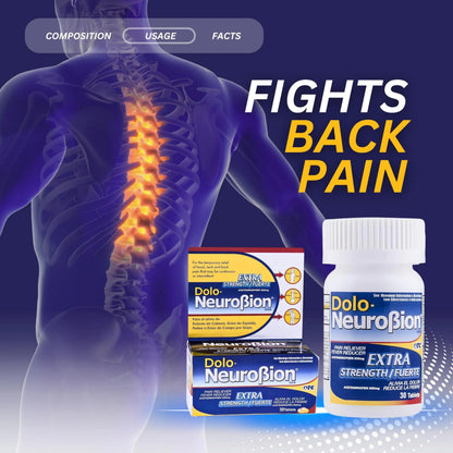 Dolo Neurobion 30 Tablets - Pain Reliever, Fever Reducer, Extra Strength, Fuerte, Alivia el Dolor, Reduce la Fiebre NeurobionBuy Supplements Australia