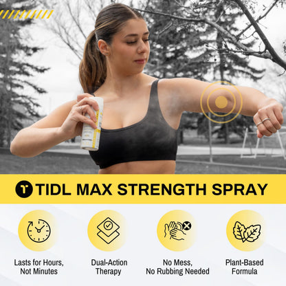TIDL Cryotherapy Pain Relief Spray, 3 Oz (Pack of 2) Max Strength for Fast-Acting Muscle, Joint & Neck Pain Relief, Plant-Based Menthol & Camphor Pain Reliever, Quick Drying Formula TIDLBuy Supplements Australia
