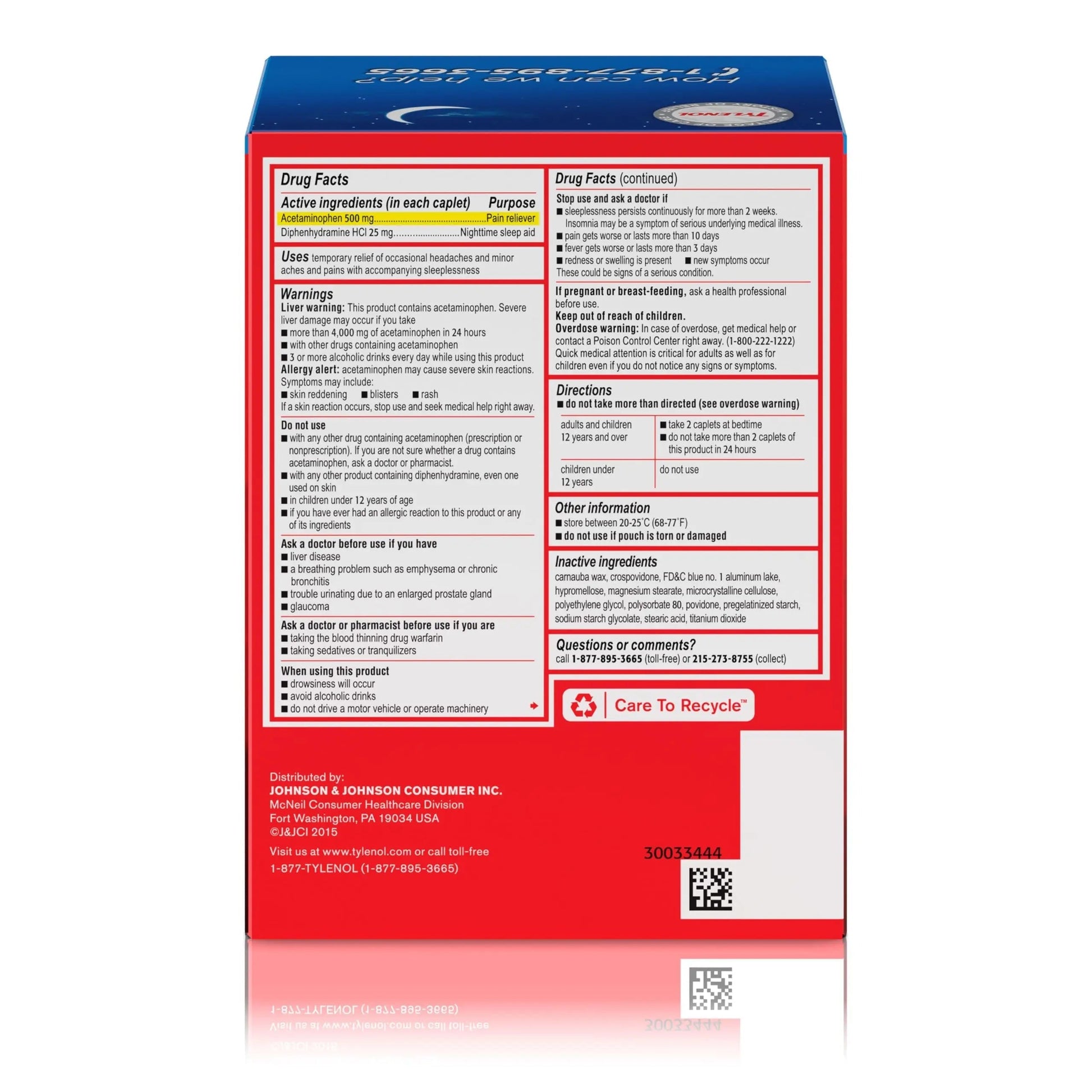 Tylenol PM Extra Strength Nighttime Pain Reliever Sleep Aid Caplets with Acetaminophen & Diphenhydramine HCl, Relief for Nighttime Aches & Pains, Travel Size, 50 Packs of 2 Caplets TylenolBuy Supplements Australia
